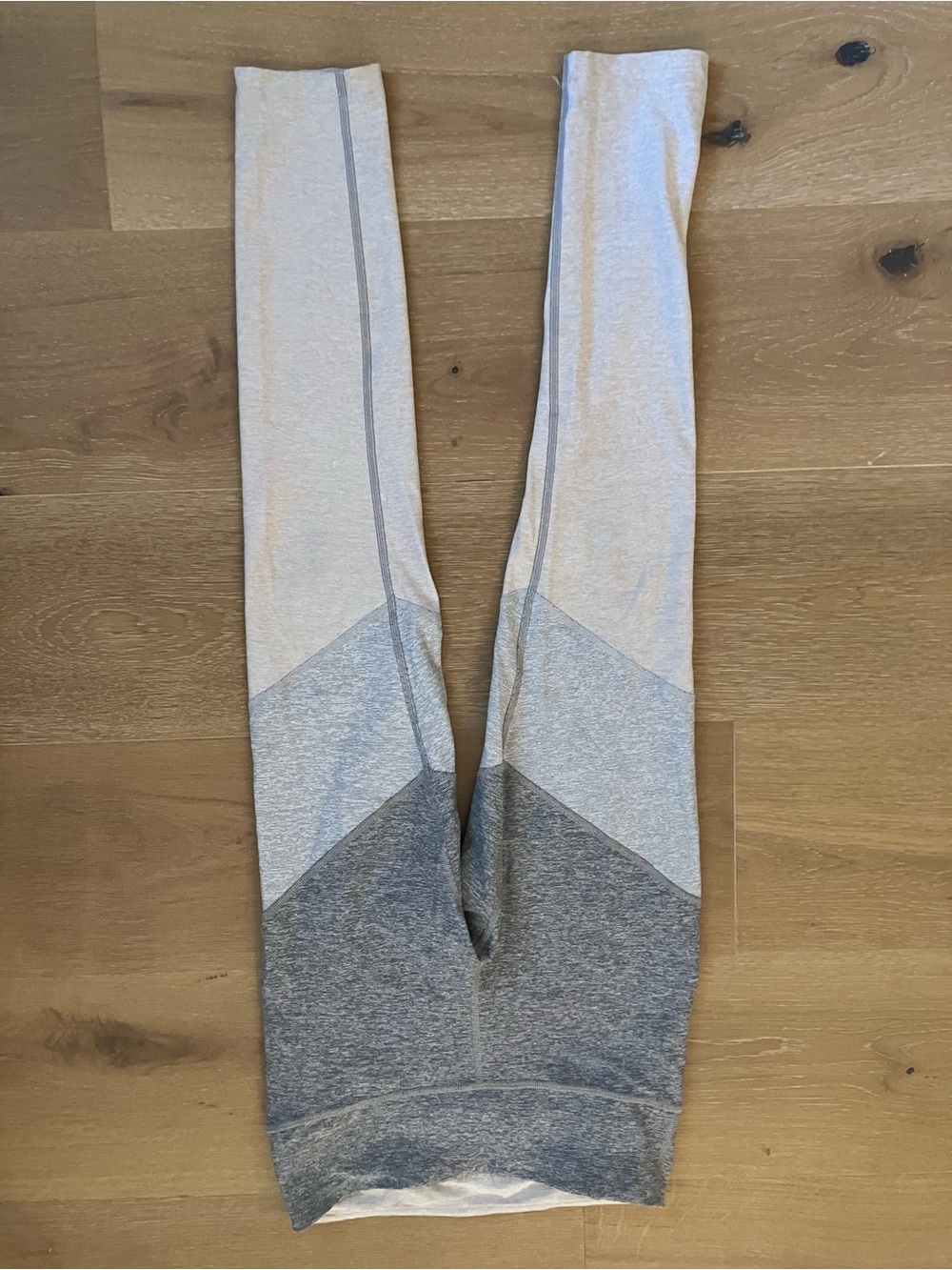 Outdoor Voices Colorblock Leggings in Light Gray & Heather Gray